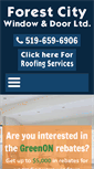 Mobile Screenshot of forestcitywindows.ca